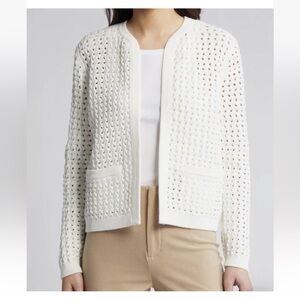 Kobi Halperin Loui Open Stitch Cotton Blend Cardigan XXL MSRP $448 New